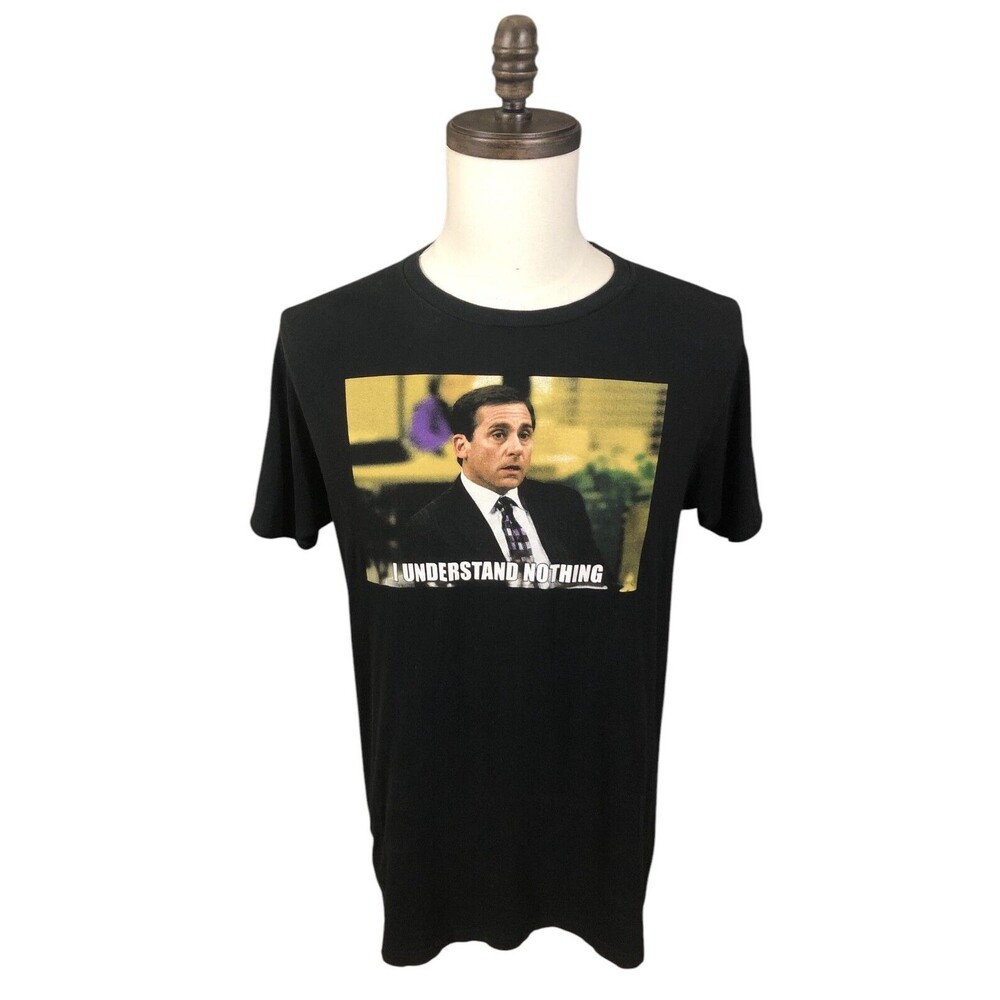 The Office Michael Scott I Understand Nothing Shirt Mens Black Medium